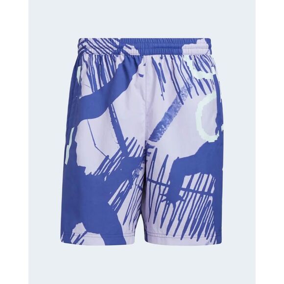 Adidas Abstract Print HM6322 Shorts Men Purple Swimwear - Picture 6 of 6